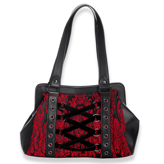 Red Corset Lace up Shoulder Bag