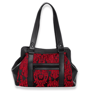Red Corset Lace Up Shoulder Bag Back View
