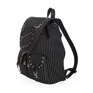 Black Pinstripe Backpack