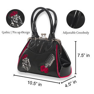 Rockabilly / Pin up Skull Kisslock Bag