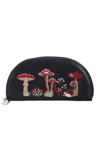 Embroidered Mushroom Field Wallet