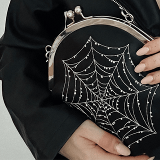Spiderweb Kisslock Bag