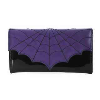 Purple Quilted Spider Web Wallet