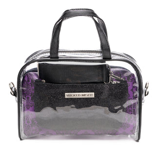 Portable Travel Bag, Toiletry Bag, Makeup Bags, Pouch, Clear Crossbody Combo By Wicked Misfit