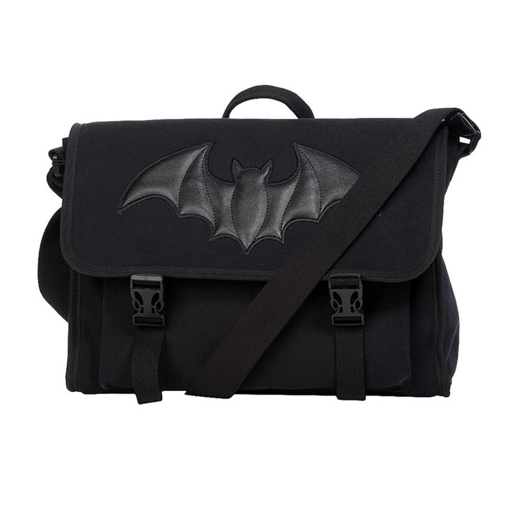 Black Vegan Leather Messenger Bag with Wicked  Design Witches Of Wicked Messenger Bag - Killstar main image 3