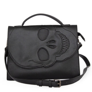Skull Cut-out Satchel Crossbody Bag