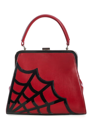 Spiderweb Appliqué Handbag (Red)