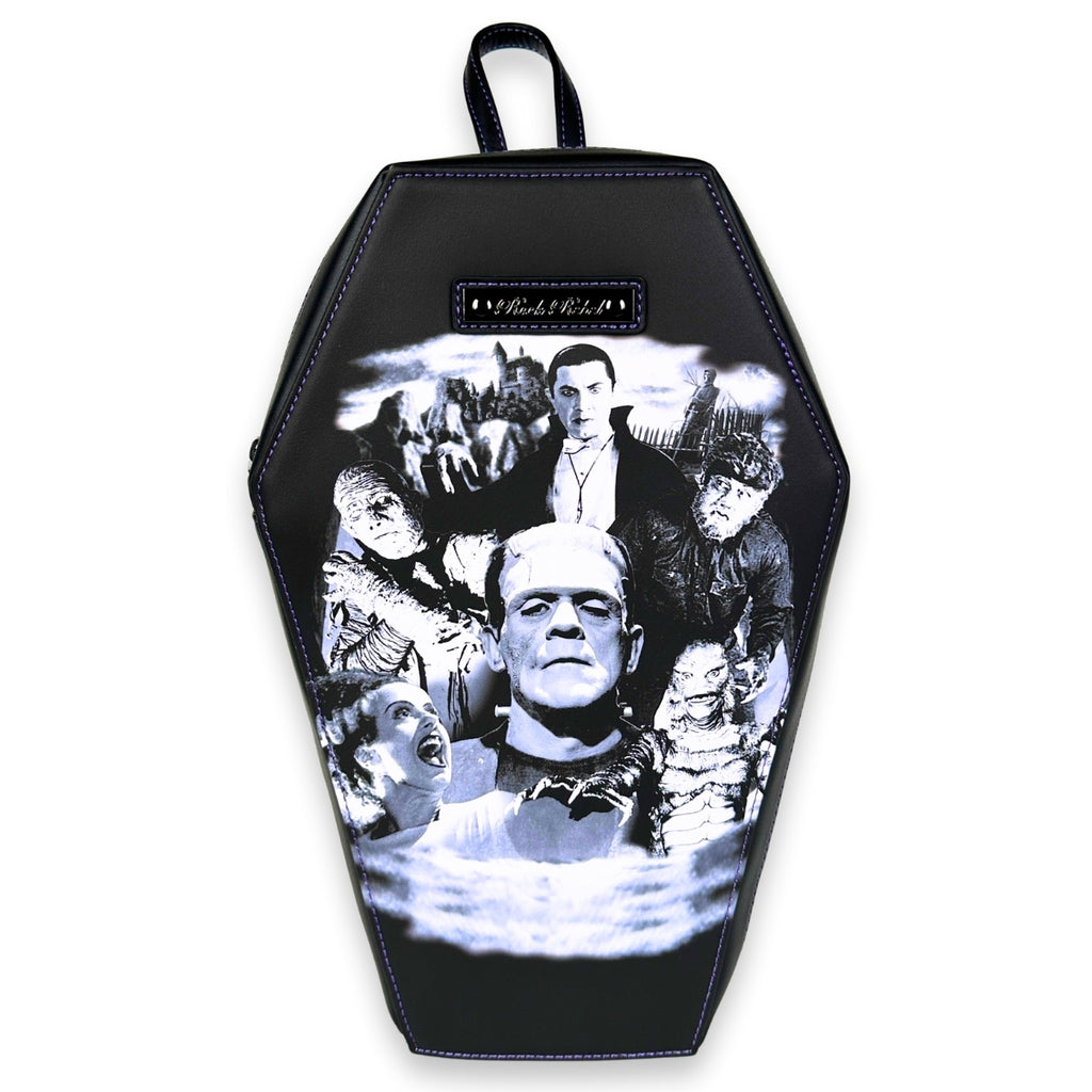 coffin mini backpack Monster Collage Coffin Backpack