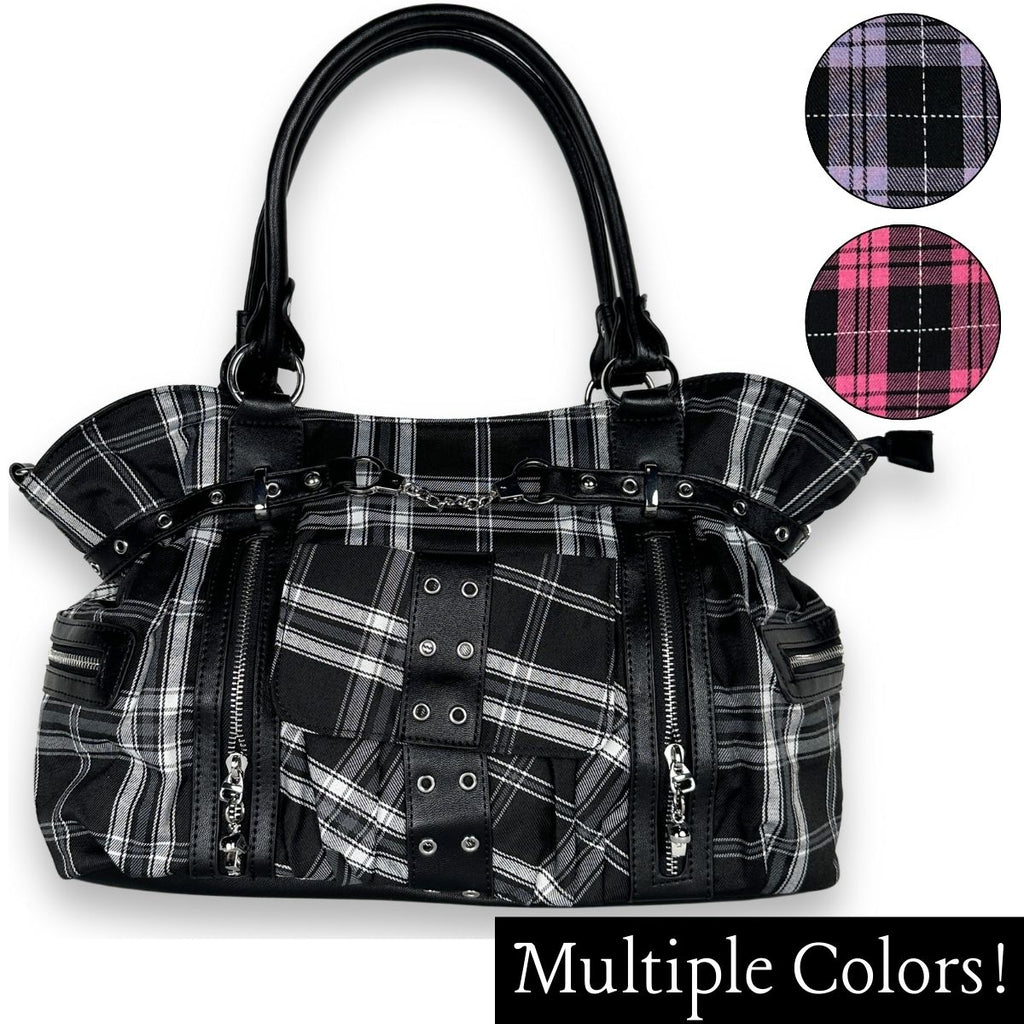 Punk Plaid Shoulder Bags & Crossbody Bag