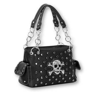 Skull Design Studded Handbag