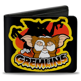 Strip and Gizmo From Gremlins Bi Fold Wallet