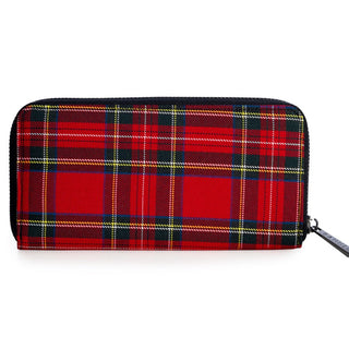 Red Plaid Bat Bow Wallet