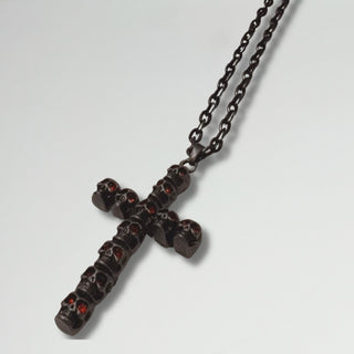 Gothic Skull Cross Necklace by Wicked Misfit