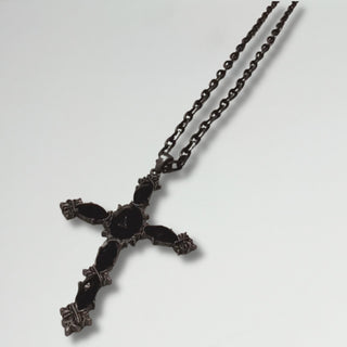 Gothic Black Cross Necklace By Wicked Misfit