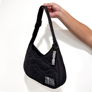 Recycled Nylon Purple Bats Shoulder Bag