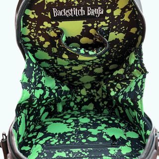 Inside View of Father Death bag (green variant) with green inside lining