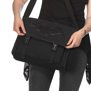 Black Canvas Messenger Bag