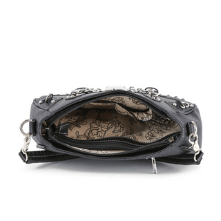 Skull & Chain Concealed Carry Hobo Bag Inside