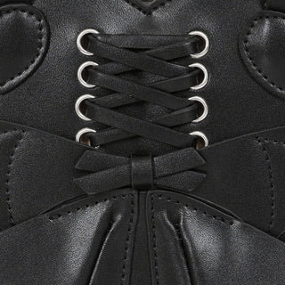 Black Corset Heart Shape Handbag / Crossbody