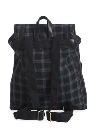 Grey Plaid Backpack