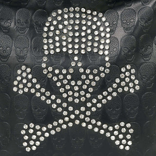 Rhinestone Skull embossed Hobo Bag