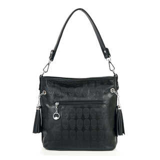 Rhinestone Skull embossed Hobo Bag
