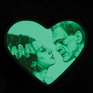 Glow in the Dark Bride of Frankenstein Convertible Heart Bag & Wristlet Wallet Bundle