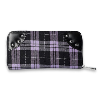 Plaid Studded Handcuff Wallets