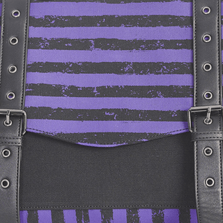 Purple Canvas Messenger Bag