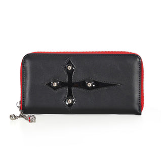 Cross Appliqué Studd Wallet