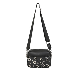 Pierced Grommet Crossbody Bag