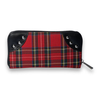 Plaid Studded Handcuff Wallets