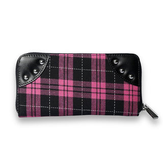 Plaid Studded Handcuff Wallets