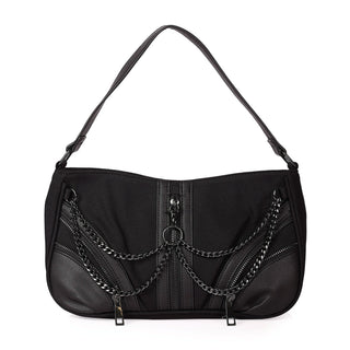 Aftershock Multi-Zip Chain Shoulder Bag