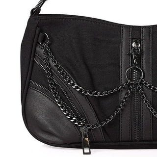 Aftershock Multi-Zip Chain Shoulder Bag