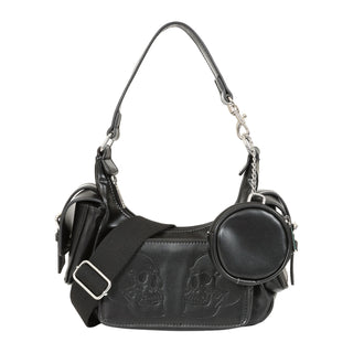 Twin Skull Shoulder Bag