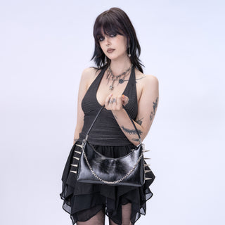 Spiked 3 in 1 Convertible Shoulder Bag by Wicked Misfit