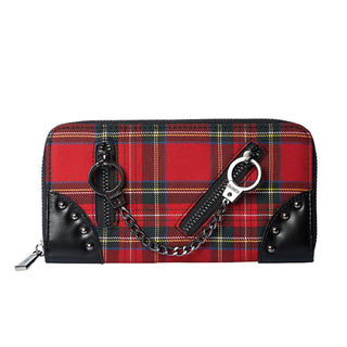 Red Tartan Convertible Belt Bag & Handcuff Wallet Bundle