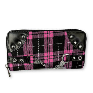 Pink Plaid Convertible Shoulder Bag & Wallet Bundle