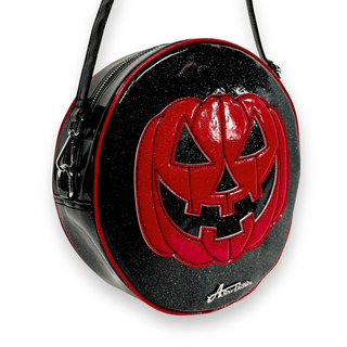 Glitter Halloween Pumpkin Crossbody Bags