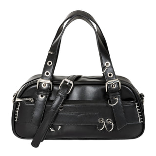 Black Night Pierced Shoulder Bag
