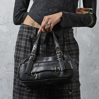 Black Night Pierced Shoulder Bag
