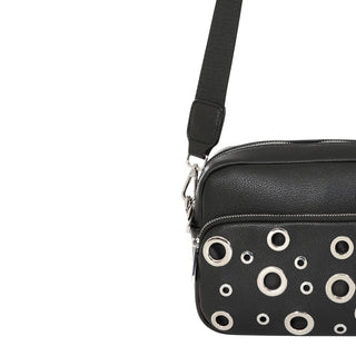 Pierced Grommet Crossbody Bag