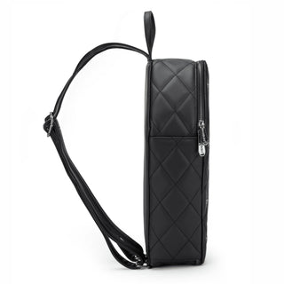 Black Quilted Coffin with Bat Studs