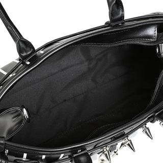 Pierced Pinstripe Handbag