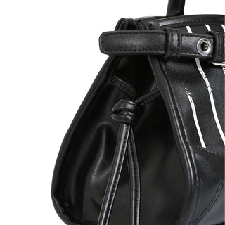 Pierced Pinstripe Handbag