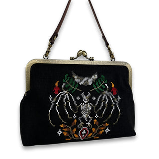 Skeleton Bat Kisslock Handbag & Crossbody