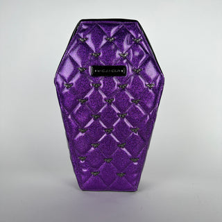 Purple Mina Bat Quilted Coffin Backpack