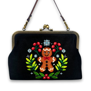 Gingerbread Kisslock Handbag & Crossbody