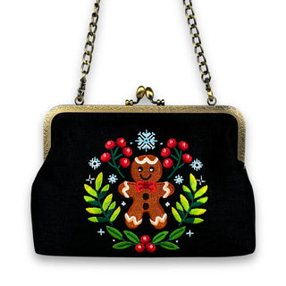 Gingerbread Kisslock Handbag & Crossbody